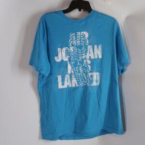 Air Jordan Has Landed Men's Blue White T-Shirt Size XL